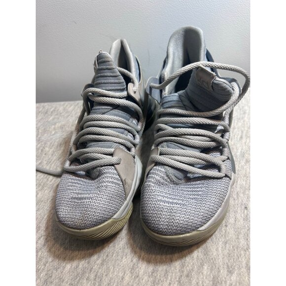 Nike KD 10 Basketball Shoes Men's Size 6Y Lace up High Top Sneakers Wolf Gray - Picture 1 of 8